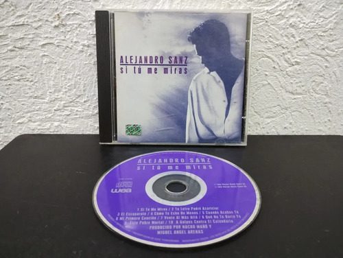 Cd Alejandro Sanz - Si Tú Me Miras Wea 1993 Original Estándar