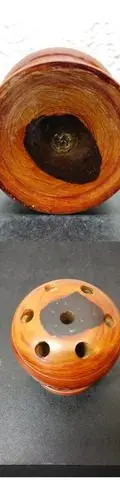 Portaplumas De Madera Forma Circular Hecho A Mano Vintage — Decoración vintage (foto 8)