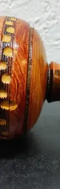 Portaplumas De Madera Forma Circular Hecho A Mano Vintage — Decoración vintage (foto 9)