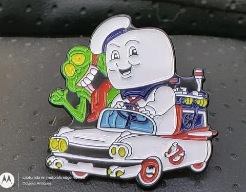 Pin/broche Metálico Ghostbusters Cazafantasmas Retro 3.4cm Blanco Y Verde Pin/broche Metálico Ghostbusters Cazafantasmas Retro Anime 3.4cm