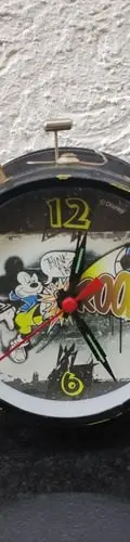 Reloj Despertador Disney Mickey Mouse Futbol Retro No Sirve Negro — Tech vintage, años 80s