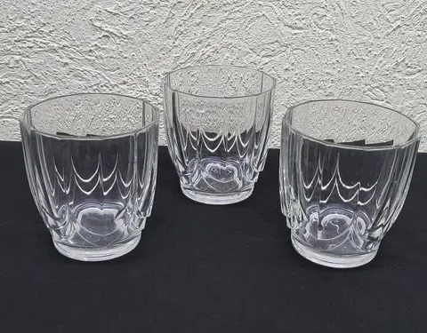 Set Vasos Old Fashion On The Rock Francia 70's Vintage 250ml Transparente