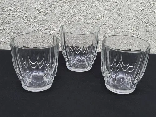 Set Vasos Old Fashion On The Rock Francia 70's Vintage 250ml Transparente — Coleccionables vintage, años 70s