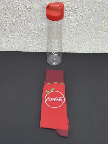 Calcetines Navideños Promocionales Coca Cola Con Cilindro #2 Rojo Navideño
