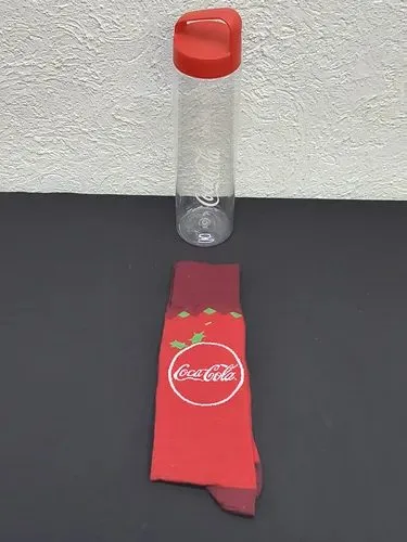 Calcetines Navideños Promocionales Coca Cola Con Cilindro #2 Rojo Navideño — Coleccionables vintage