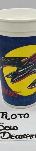 Pepsi Vaso Vintage Batman Batwing Retro 80's Con Detalle Azul, Amarillo Con Blanco — Coleccionables vintage, años 80s