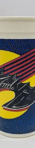 Pepsi Vaso Vintage Batman Batwing Retro 80's Con Detalle Azul, Amarillo Con Blanco — Coleccionables vintage, años 80s (foto 6)