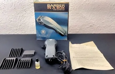 Rasuradora Eléctrica Cabello Barber In A Box Vintage No Sirv Gris Oscuro