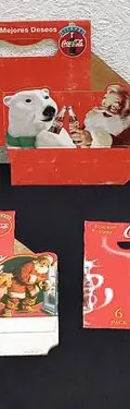 Navidad Coca Cola 90's Cajas Vacías Vintage Botellas 3-pack — Coleccionables vintage, años 90s (foto 2)