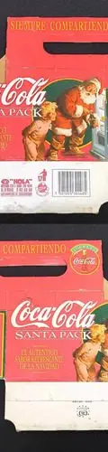 Navidad Coca Cola 90's Cajas Vacías Vintage Botellas 3-pack — Coleccionables vintage, años 90s (foto 9)