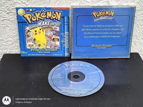 Cd Project Studio Pokémon Edición Azul Para Pc Original Cd Project Studio Pokémon Edición Azul — Audio vintage, años 90s