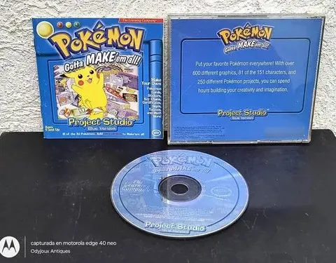 Cd Project Studio Pokémon Edición Azul Para Pc Original Cd Project Studio Pokémon Edición Azul