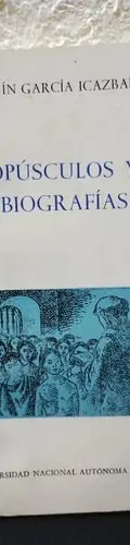 Opúsculos Y Biografías Joaquín García Icazbalceta No 38 Unam — Coleccionables vintage, años 90s