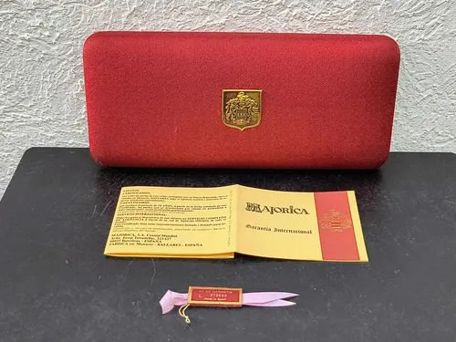 Caja/estuche Grande De Lujo Para Joyería Majorica Original Rojo — Coleccionables vintage