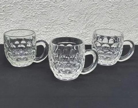 Set Tarros De Cerveza Cristal Grueso Vintage 3-pack 350ml Transparente