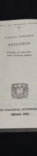 Libro Estudios Gabino Barreda No 26 Unam Año 1992 — Coleccionables vintage, años 90s (foto 4)