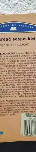 La Verdad Sospechosa Juan Ruiz De Alarcon Edit Edimat Libros — Coleccionables vintage (foto 2)