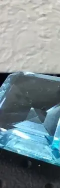Piedra Aguamarina Sintética 1.8cm Cuadrada Para Montar  Azul Claro — Coleccionables vintage