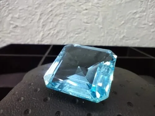Piedra Aguamarina Sintética 1.8cm Cuadrada Para Montar  Azul Claro — Coleccionables vintage