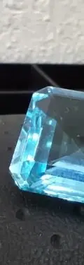 Piedra Aguamarina Sintética 1.8cm Cuadrada Para Montar  Azul Claro — Coleccionables vintage (foto 4)