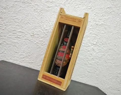 Caja Madera Botella Colección Vintage Rhum Old 15años Habane