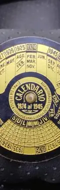 Calendario Metalico Vintage 1924 A 1945 Publicidad F.armida — Coleccionables vintage