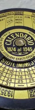 Calendario Metalico Vintage 1924 A 1945 Publicidad F.armida — Coleccionables vintage (foto 2)