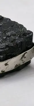 Dije De Turmalina Negra Recubrimiento Latón Plateado 3cm Negro — Coleccionables vintage (foto 8)