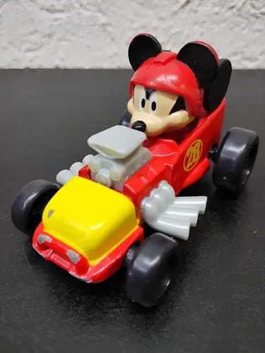 Carro Mickey Mouse Disney Mattel Año 2016 Original  Mickey Mousse Rojo Con Amarillo