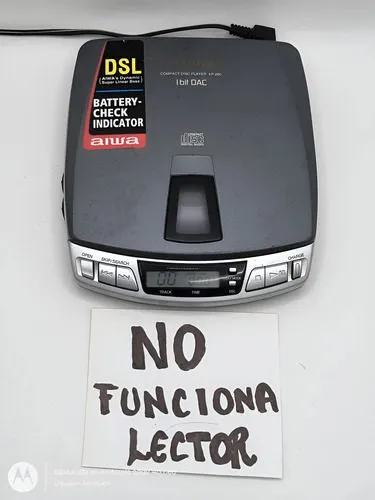 Discman Aiwa Cd Player Xp-260 Retro No Sirve Lector Reparar Plateado