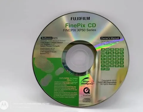 Cd Software Para Cámara Digital Fujifilm Finepix Series Xp50