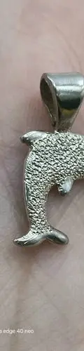 Aretes Y Dije Delfines En Plata Fina .925 Usado Plateado — Coleccionables vintage (foto 8)