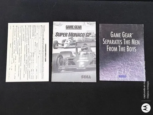 Super Mónaco Gp Solo Manual Para Sega Game Gear Original — Gaming vintage, años 90s