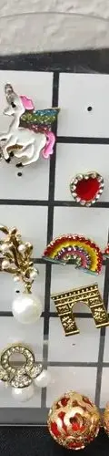 Exhibidor Aretes Placa Cuadro Blanco Acrílico 13.5cm 8pz  Blanco — Coleccionables vintage (foto 10)