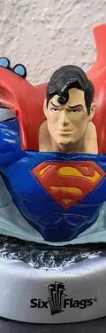 Superman Tapa Busto D Superman Vaso Six Flags Dc Comics Orig — Coleccionables vintage
