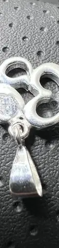 Dije Om Con Zirconia En Plata Fina.925 De 1.6cm Plateado — Coleccionables vintage (foto 5)