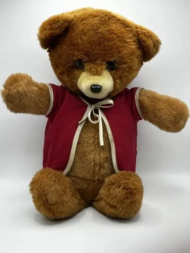 Oso Teddy 1986 Abc Toys Cuenta Cuento Cassette/pilas Vintage Marrón