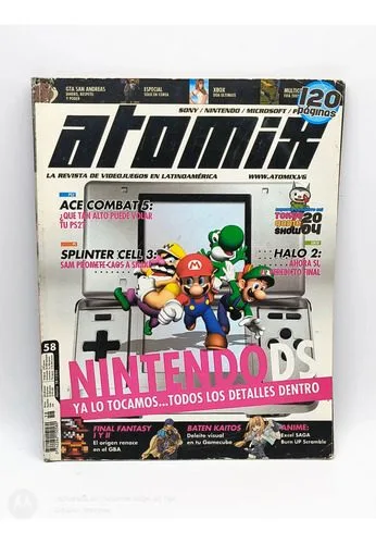 Revista Atomix No.58 Diciembre 2004 Nintendo Ds — Coleccionables vintage, años NOW
