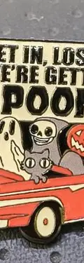 Pin/broche Get In, Losers We're Getting Spooky Terror Metal Rojo Pin/broche Get In, Losers We're Getting Spooky Terror Metal 2.7cm — Coleccionables vintage, años NOW