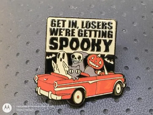 Pin/broche Get In, Losers We're Getting Spooky Terror Metal Rojo Pin/broche Get In, Losers We're Getting Spooky Terror Metal 2.7cm — Coleccionables vintage, años NOW