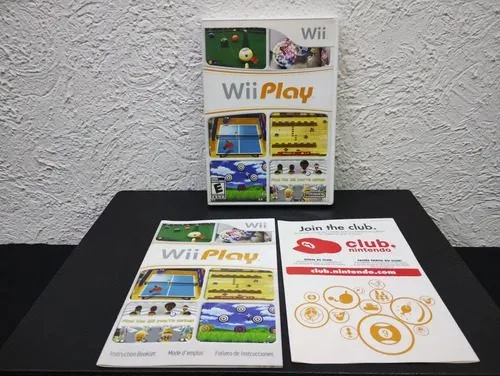 Wii Play Solo Caja Y Manual Nintendo Wii Original — Gaming vintage, años NOW