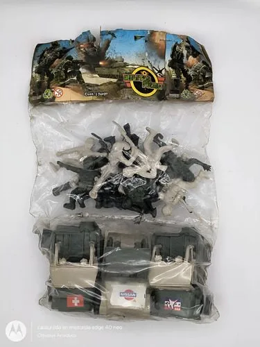 Paquete Soldaditos Camionetas Militar Force Juguete Bootleg Verde Musgo — Coleccionables vintage