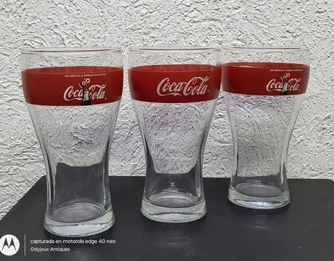 Set 3-pack Coca Cola Vasos Promocional 100 Años De Colección