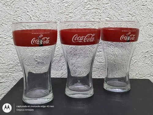 Set 3-pack Coca Cola Vasos Promocional 100 Años De Colección — Coleccionables vintage, años 90s