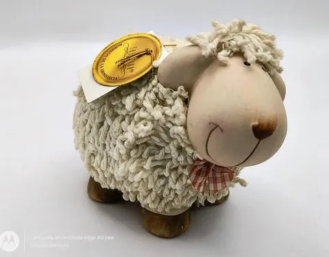 Borreguito De La Abundancia Tierno Trentino Adorno 10.5cm Beige