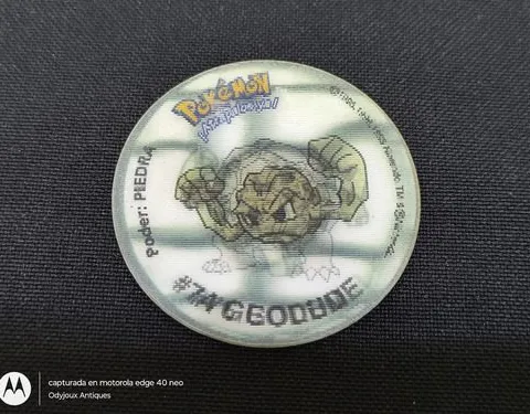 Tazo Pokémon Lenticular 2d #74 Geodude Tazos 2 1998 Nintendo