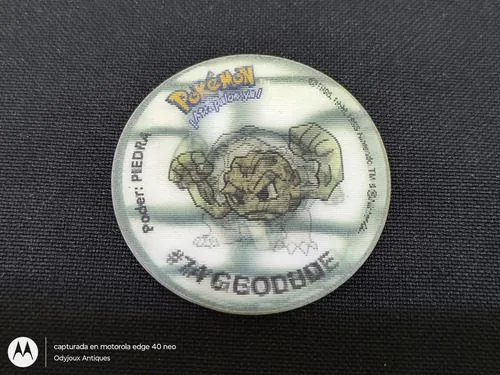 Tazo Pokémon Lenticular 2d #74 Geodude Tazos 2 1998 Nintendo — Gaming vintage, años 90s