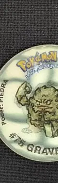 Tazo Pokémon Lenticular 2d #74 Geodude Tazos 2 1998 Nintendo — Gaming vintage, años 90s (foto 3)