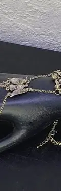 Brazalete De Cadena Punk Gótica Dedos Hasta Muñeca Plateada Plateado — Coleccionables vintage (foto 5)