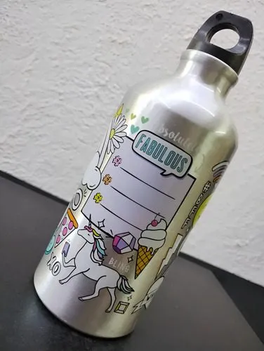 Botella De Agua Just My Style De Aluminio 500ml De Uso Colores